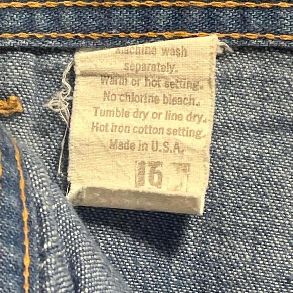 Vintage 70's Lord Isaacs Denim Flare Jeans - Classic Blue - Picture 7 of 9